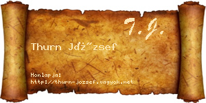 Thurn József névjegykártya
